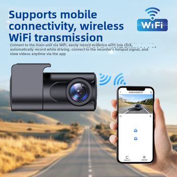 DVR ascuns pentru mașină cu 1080p, vedere nocturnă, unghi de 140°, Wi‑Fi, înregistrare în buclă