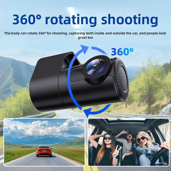 DVR ascuns pentru mașină cu 1080p, vedere nocturnă, unghi de 140°, Wi‑Fi, înregistrare în buclă