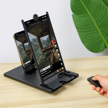 Stojan na zosilnenie obrazovky pre mobilný telefón s diaľkovým ovládaním, ABS materiál, jednoduchý štýl, podpora personalizácie