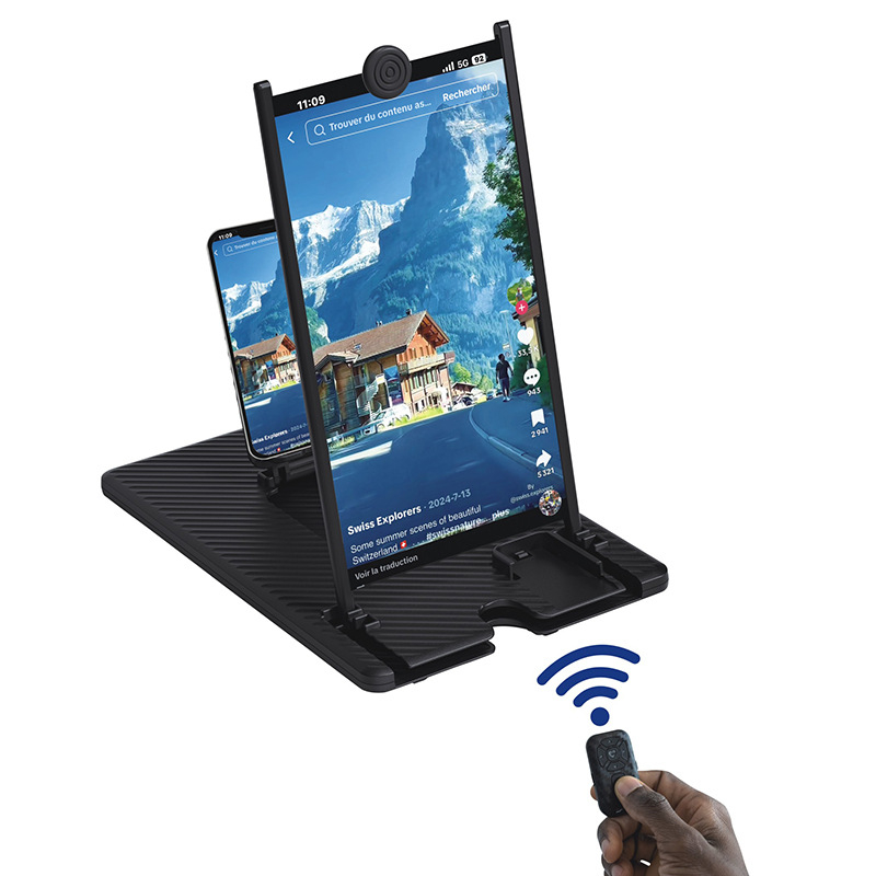 Stojan na zosilnenie obrazovky pre mobilný telefón s diaľkovým ovládaním, ABS materiál, jednoduchý štýl, podpora personalizácie