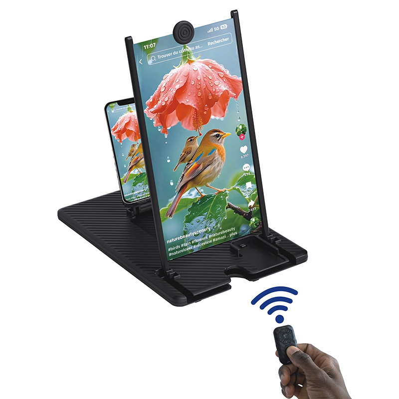 Stojan na zosilnenie obrazovky pre mobilný telefón s diaľkovým ovládaním, ABS materiál, jednoduchý štýl, podpora personalizácie