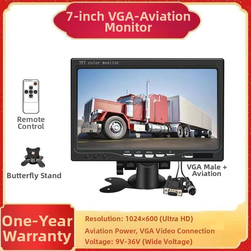 Display de monitorizare de 7 inchi și display auto HD de 10 inchi, HDMI și VGA, imagine inversă, televizor mic