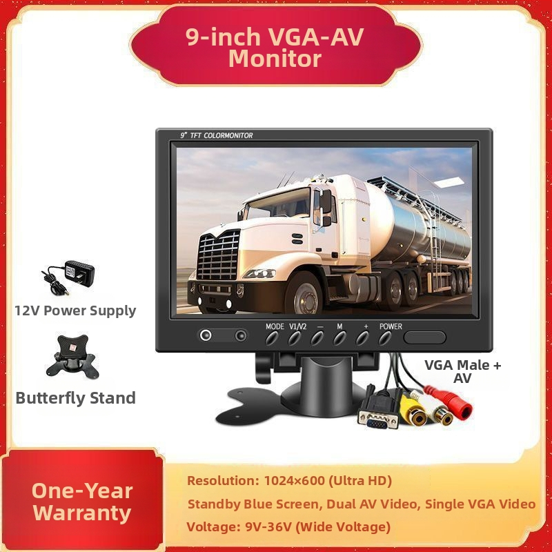 Display de monitorizare de 7 inchi și display auto HD de 10 inchi, HDMI și VGA, imagine inversă, televizor mic