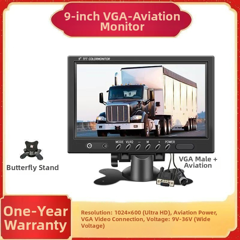 Display de monitorizare de 7 inchi și display auto HD de 10 inchi, HDMI și VGA, imagine inversă, televizor mic