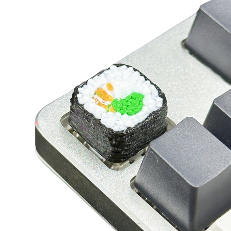 Keycap - ručno izrađeni smolni sushi dizajn za mehaničke tipke s križnim osovinama; prilagođeni logotip; moguća privatna etiketa