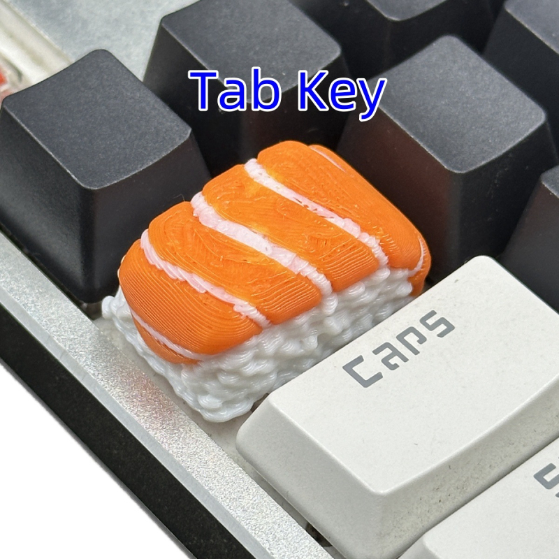 Keycap - ručno izrađeni smolni sushi dizajn za mehaničke tipke s križnim osovinama; prilagođeni logotip; moguća privatna etiketa