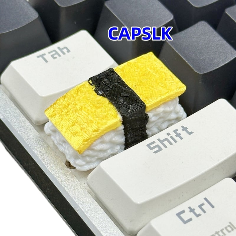 Keycap - ručno izrađeni smolni sushi dizajn za mehaničke tipke s križnim osovinama; prilagođeni logotip; moguća privatna etiketa