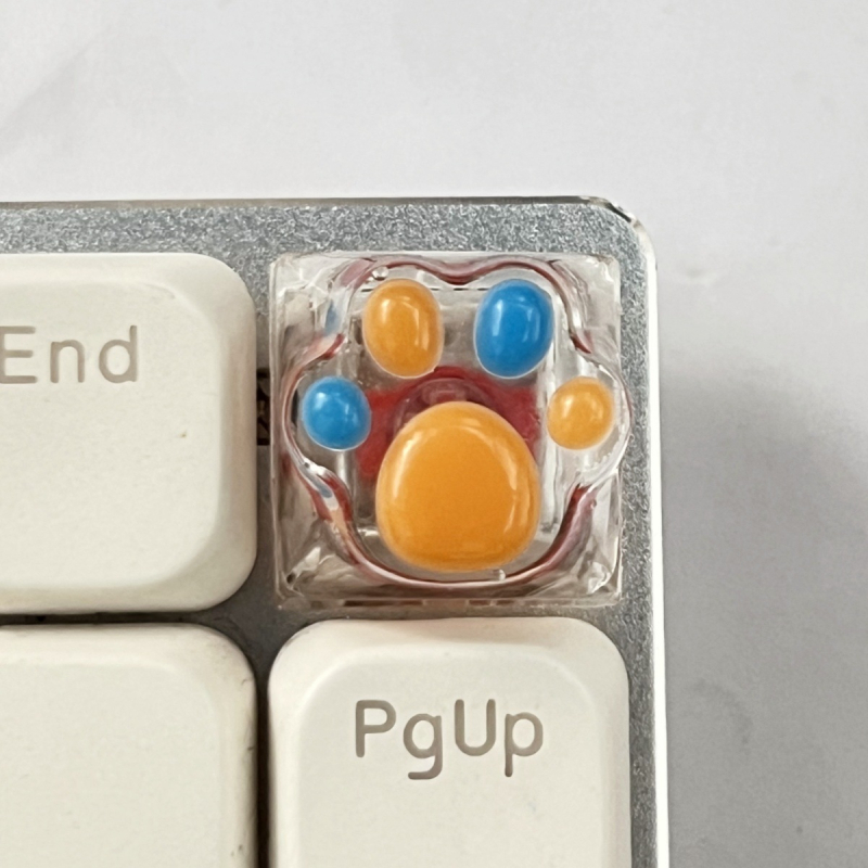 KK-Cokio MZ005 Ръчно изработени капачета за клавиши от смола за Cross-axis механична клавиатура – дизайн котешка лапа, персонализирани