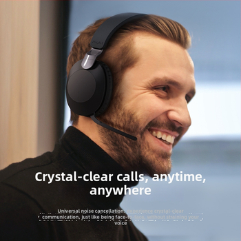 Căști Bluetooth fără fir cu microfon extern pliat, cu montură pe cap, stereo, BT 5.4, rază 15 m, autonomie baterie peste 8 ore