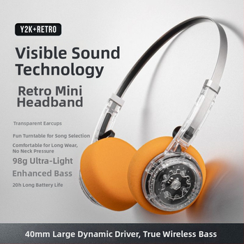 Cască Bluetooth metalică cu stil retro pentru cap, stereo, BT 5.4, rază de 10 m, baterie peste 8 ore, cip Jerry, latență scăzută pentru gaming