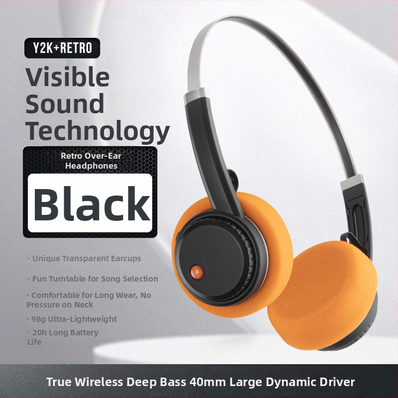 Cască Bluetooth metalică cu stil retro pentru cap, stereo, BT 5.4, rază de 10 m, baterie peste 8 ore, cip Jerry, latență scăzută pentru gaming