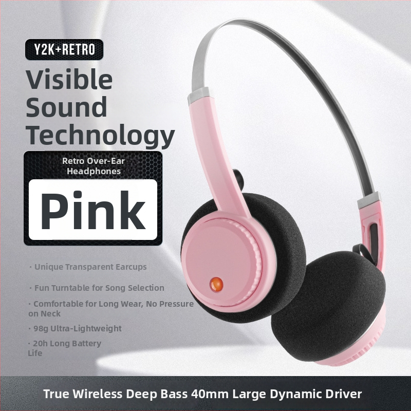 Cască Bluetooth metalică cu stil retro pentru cap, stereo, BT 5.4, rază de 10 m, baterie peste 8 ore, cip Jerry, latență scăzută pentru gaming