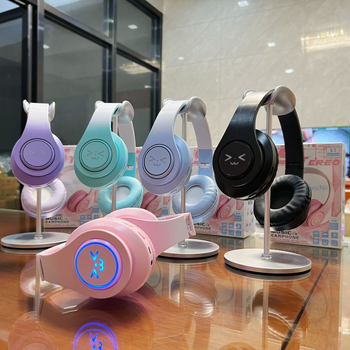 Ασύρματα ακουστικά κεφαλής για gaming με φωτιζόμενη ένδειξη, εμβέλεια 15 m, Bluetooth 5.0, αυτονομία 4-8 ωρών, υποστήριξη κλήσεων και αναπαραγωγής μουσικής