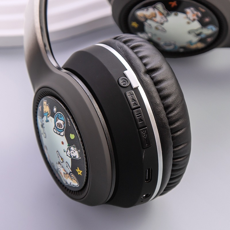 Bluetooth slušalice s mačjim ušima, podrška za memorijsku karticu, domet 15 m, Bluetooth 5.4, pulsirajuće svjetlo, trajanje baterije više od 8 sati