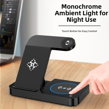 4-in-1 skladací bezdrôtový nabíjač pre Apple zariadenia, QC3.0, 15W výstup, 20W celkový výkon, bez magnetického nabíjania