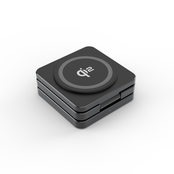 Încărcător magnetic wireless Qi2 3-in-1, pliabil, pentru iPhone, AirPods și Apple Watch - Putere maximă 15W, Intrare 9V/2A