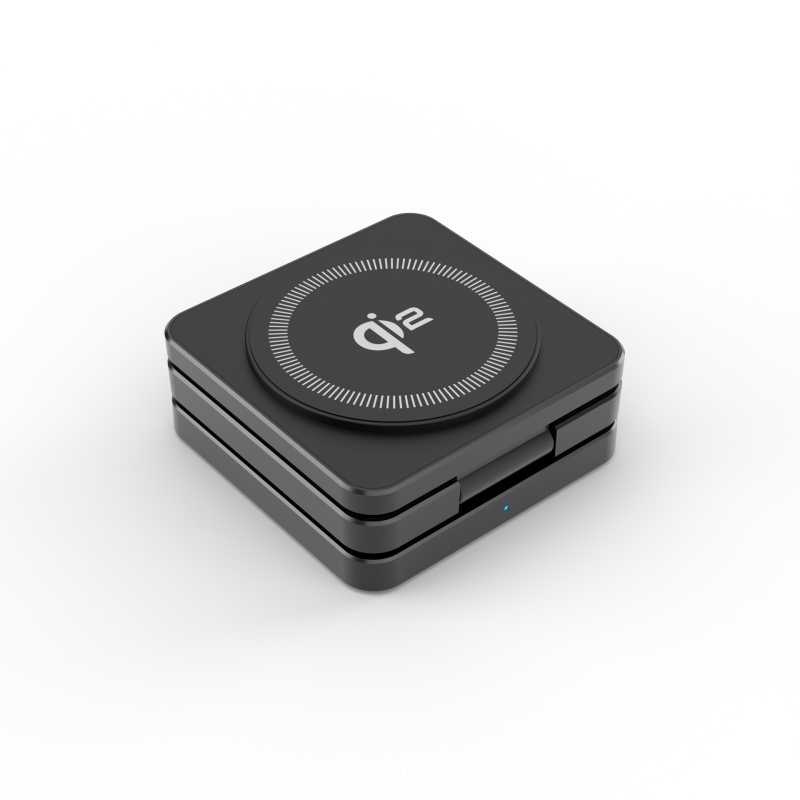 Încărcător magnetic wireless Qi2 3-in-1, pliabil, pentru iPhone, AirPods și Apple Watch - Putere maximă 15W, Intrare 9V/2A