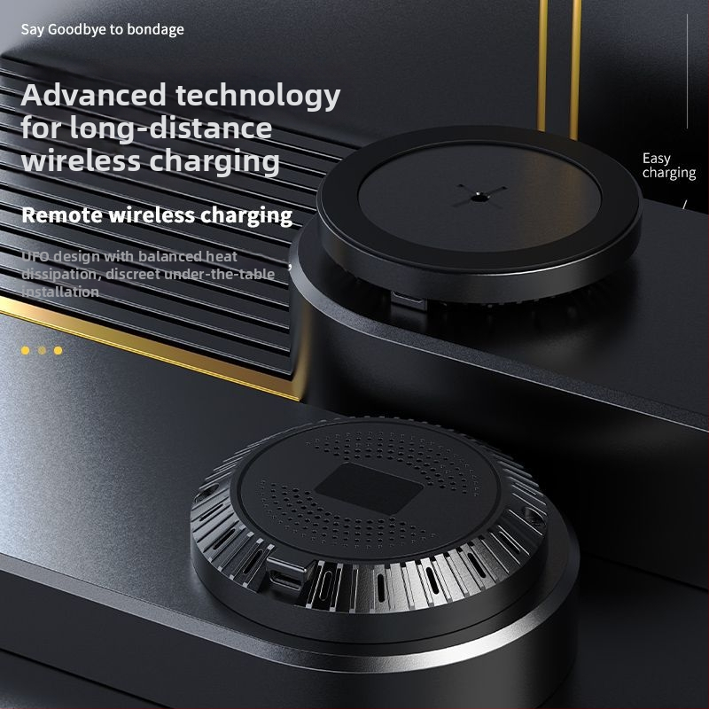 Kruhový skrytý bezdrôtový nabíjač pre mobilné telefóny, QC3.0, výstup 10W, 1.67A, CE/FCC/ROHS certifikovaný