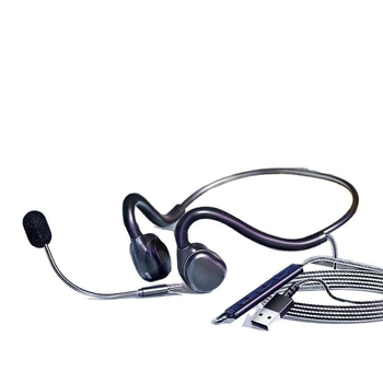 Drôtový headset pre živé vysielanie s mikrofónom s potlačením šumu, pre PC/desktop/notebook, 3,5 mm konektor, 2 m kábel, všetko v jednom