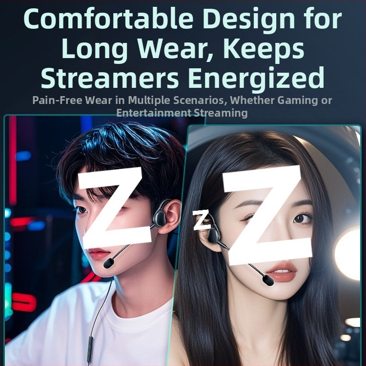 Drôtový headset pre živé vysielanie s mikrofónom s potlačením šumu, pre PC/desktop/notebook, 3,5 mm konektor, 2 m kábel, všetko v jednom