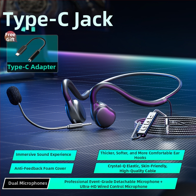 Drôtový headset pre živé vysielanie s mikrofónom s potlačením šumu, pre PC/desktop/notebook, 3,5 mm konektor, 2 m kábel, všetko v jednom