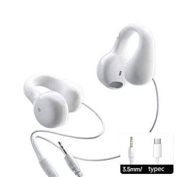 Casti de gaming cu fir (conector L în formă de L, purtare tip in-ear, fără microfon, montare pe spate, stil minimalist)