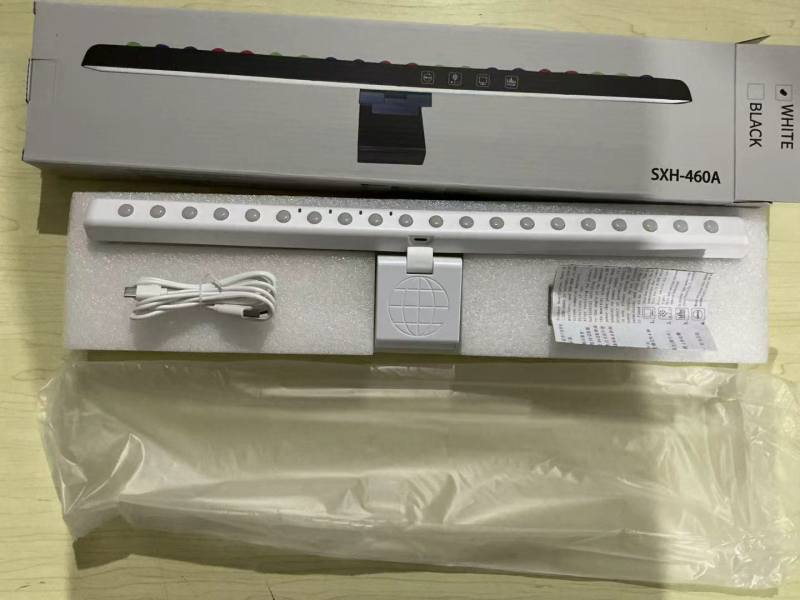 Monitoram uzkarināma LED lampiņa ar balsu vadību un sinhronizētu ritmisku apgaismojumu (USB barošana; viedā balss un lietotnes vadība; ambientā gaismas režīms; krāsu temperatūras un spilgtuma regulēšana; bezvadu uzlādes modulis)