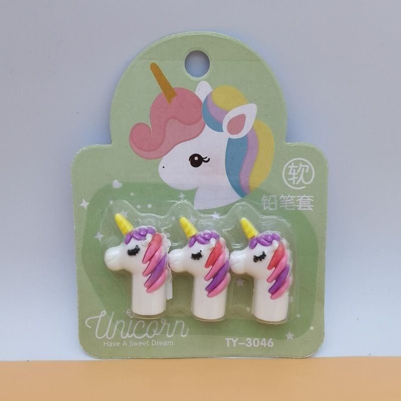 Capac de creion din silicon moale cu motiv de desene animate, capac creativ pentru pix cu iepure și hamster, husă de protecție pentru vârful pixului pentru copii