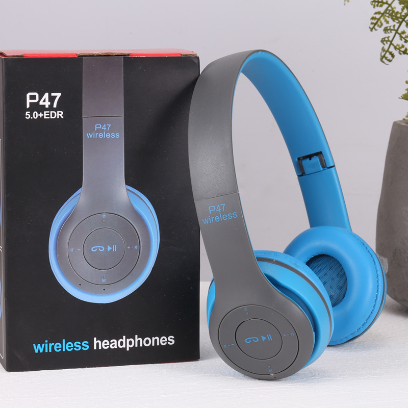 Căști gaming wireless P47 – Bluetooth 5.0, rază de 10 m, IPX4, autonomie 4–8 ore, sunet stereo
