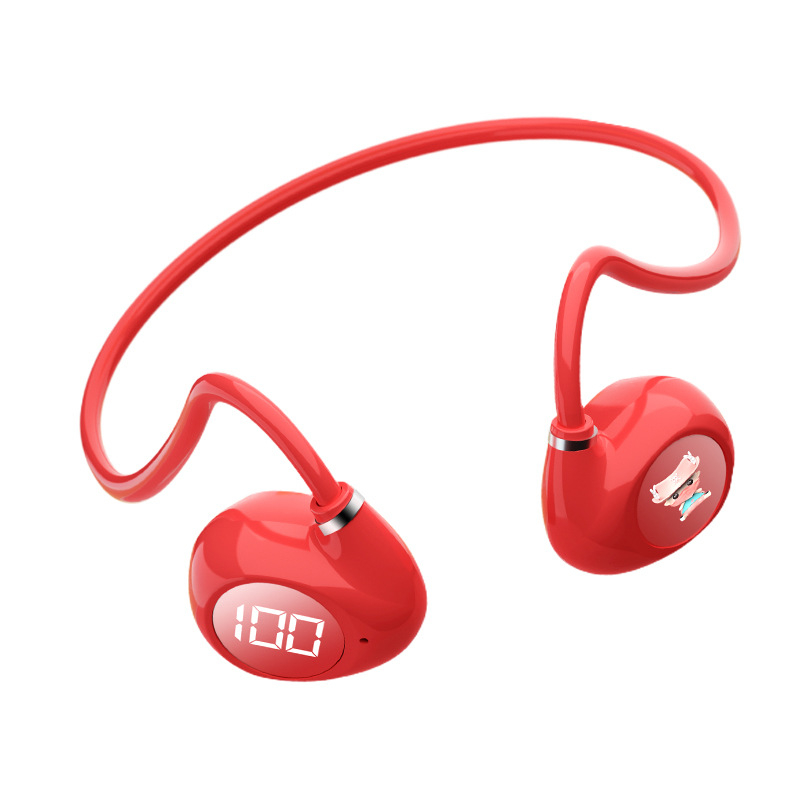 V40 Bluetooth ακουστικά οστικής αγωγής, επί κεφαλής για αθλητισμό, ανθεκτικά στον ιδρώτα, εμβέλεια 10 μ, BT 5.3, 8+ ώρες αυτονομία, IPX3