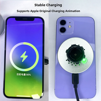 MagSafe magnetické bezdrôtové autonabíjačka s držiakom na telefón - 15W rýchle nabíjanie, QC3.0, Qi-kompatibilné, určené pre iPhone a Android