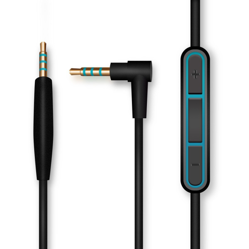Kabel za slušalice s ugrađenim mikrofonom za Bose QC25/QC15/QC3, 3,5 mm L-usmjereni utikač, duljina 1,5 m, impedancija 32 Ω, frekvencijski odziv 20–20000 Hz