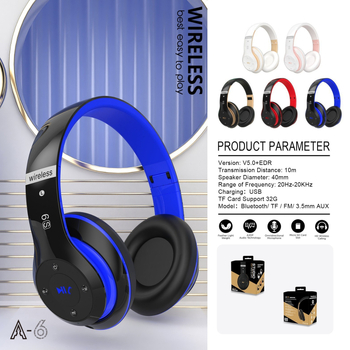 A6S headset Bluetooth pentru cap, stereo wireless, rază 10 m, BT 4.1, control vocal, apeluri, baterie 4–8 h, stil sport