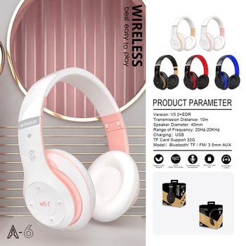 A6S headset Bluetooth pentru cap, stereo wireless, rază 10 m, BT 4.1, control vocal, apeluri, baterie 4–8 h, stil sport