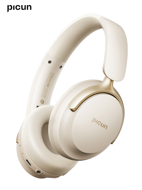 Picun NC60 headset wireless pentru PC/jocuri cu anulare activă a zgomotului, latență scăzută pentru esports, Bluetooth 5.4, autonomie peste 8 ore, rază de acțiune 10 m