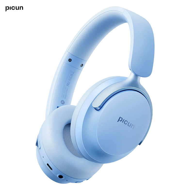 Picun NC60 headset wireless pentru PC/jocuri cu anulare activă a zgomotului, latență scăzută pentru esports, Bluetooth 5.4, autonomie peste 8 ore, rază de acțiune 10 m