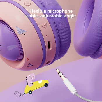 Bluetooth slušalice za glavu s dinosaurom i šarenim svjetlosnim efektom, TF kartica; Bluetooth 5.0, domet 15 m, stereo, trajanje baterije preko 8 sati