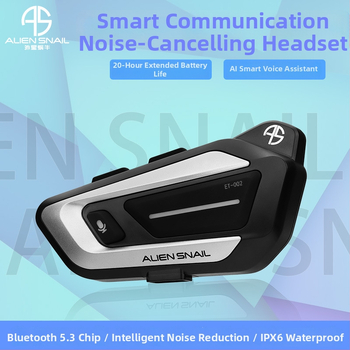 Мотоциклетна каска Bluetooth слушалка с двустранен стерео звук (Bluetooth 5.0, обхват 15 м, автономност 18–22 ч)