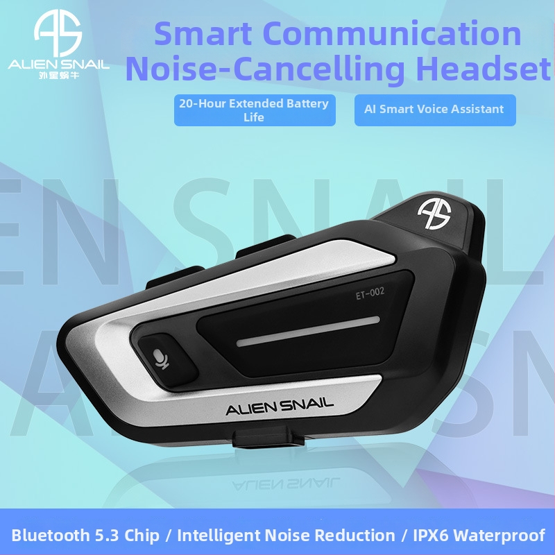 Motocikla ķivere Bluetooth austiņa ar stereo skaņu (Bluetooth 5.0, diapazons 15 m, dubultā stereo skaņa, darbības laiks 18–22 h)