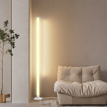 LED торшер с RGB амбиентно осветление, дистанционно управление, nordic стил, акрилен корпус, PVC абажур