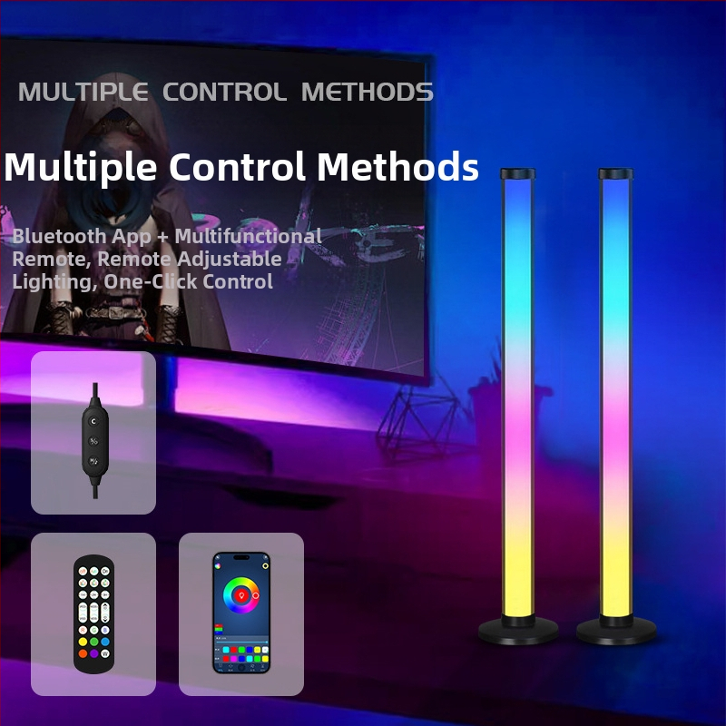RGB galda atmosfēras gaisma ar skaņas reakcijas ritmu – USB barošana, lietotnes vadība, attālinātais vadības panelis, augstums regulējams