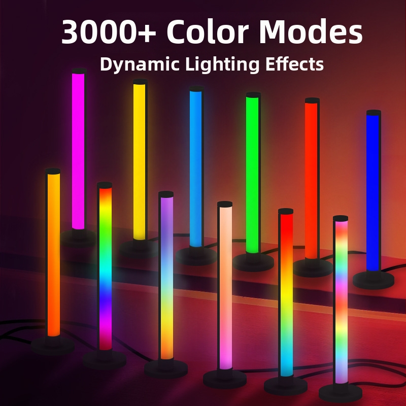 RGB galda atmosfēras gaisma ar skaņas reakcijas ritmu – USB barošana, lietotnes vadība, attālinātais vadības panelis, augstums regulējams