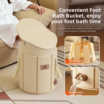 Сгъваема вана за крака, висока и изолирана, от Oxford плат, PVC и изолационна платка, за накисване на крака