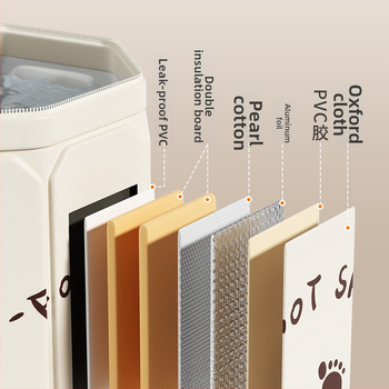 Сгъваема вана за крака, висока и изолирана, от Oxford плат, PVC и изолационна платка, за накисване на крака