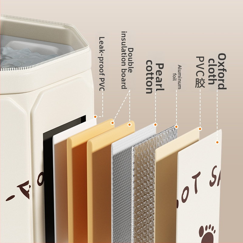 Sulankstoma kojų vonelė, aukštinta ir izoliuota, iš Oxford audinio, PVC ir izoliacijos plokštės, skirta kojų mirkyti