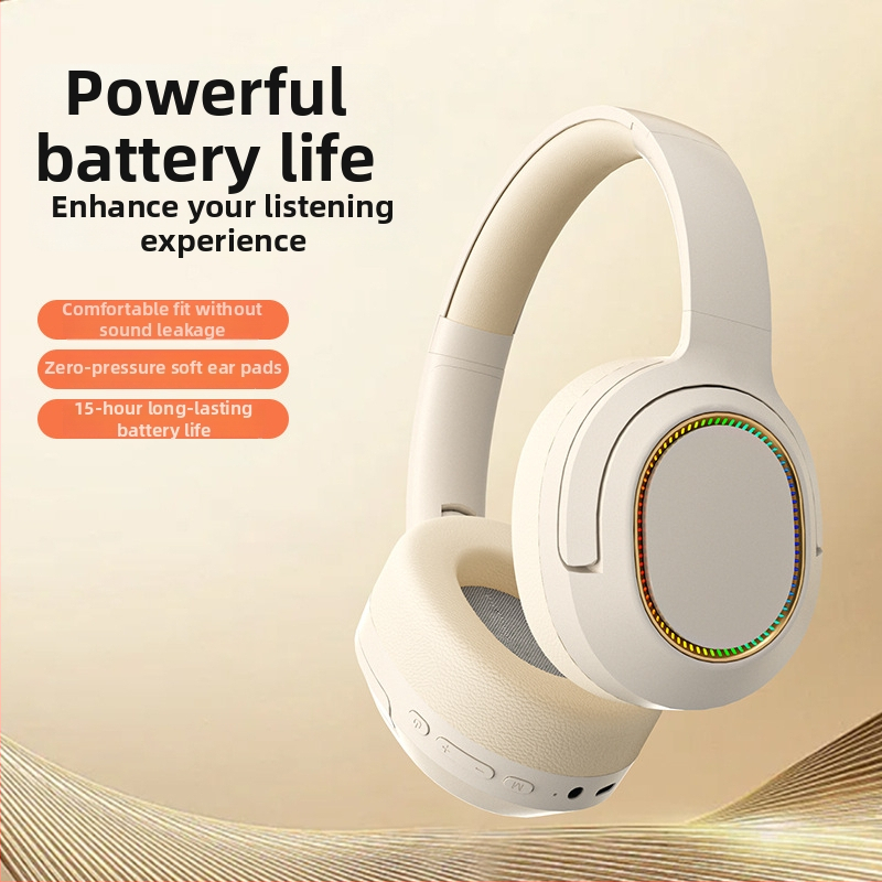 JST-37 bežične slušalice s LED osvjetljenjem, sklopive, Bluetooth 5.3, domet 10 m, trajanje baterije >8 sati, za gaming