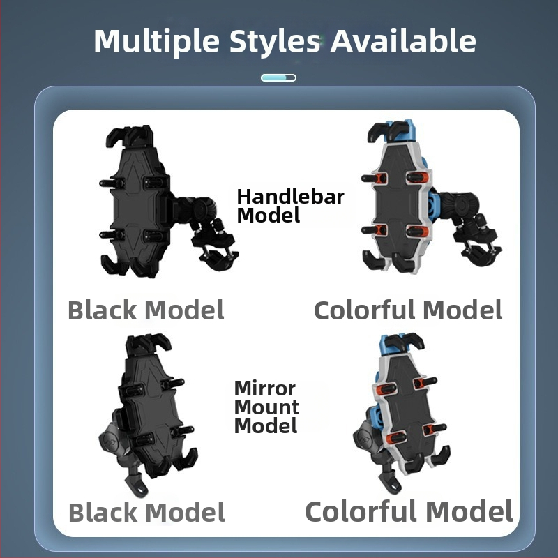 Držiak do auta na telefón pre motocykle a elektrické vozidlá, univerzálna konštrukcia zliatiny, podpora prispôsobenia