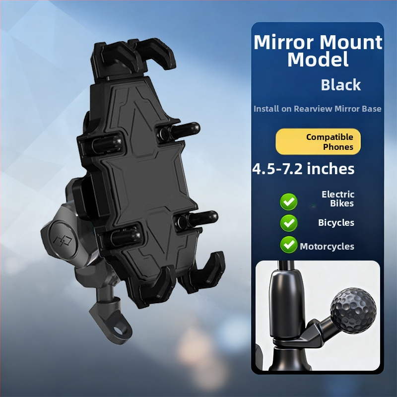 Držiak do auta na telefón pre motocykle a elektrické vozidlá, univerzálna konštrukcia zliatiny, podpora prispôsobenia