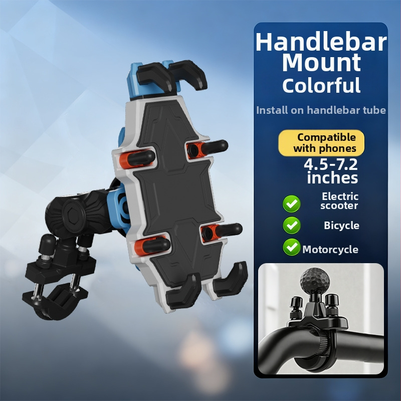 Držiak do auta na telefón pre motocykle a elektrické vozidlá, univerzálna konštrukcia zliatiny, podpora prispôsobenia