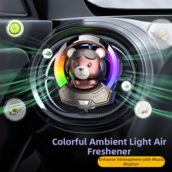 Carlox automobiļu aromatizētājs ar gaisa padeves klipu un atmosfēras gaismu – ziedu aromāts, Ambergris; 10–20 ml; iztvaikošanas laiks 61–90 dienas; derīguma termiņš 5 gadi